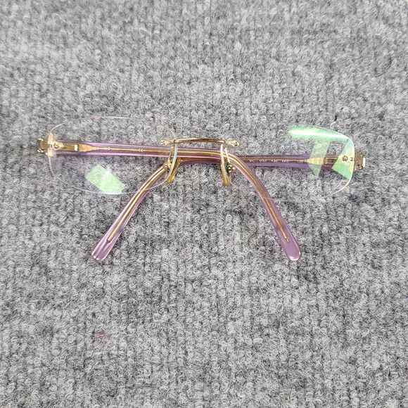 Versace Accessories - Versace Eyeglasses Frames Only woman Pink  Gold Oval Angular M50 Rimless Medusa